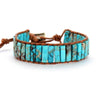 Turquoise Jasper Stone Tube Bracelet