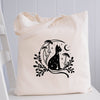 Celestial Cat Tote Bag - Moon & Mushroom