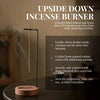 Oak & Brass Accent Upside Down Incense Stick Burner