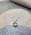 November Birthstone Necklace in Citrine + Gold