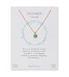 December Birthstone Necklace in Turquoise + Gold