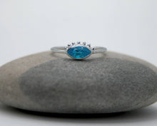  Blue Topaz Evil Eye Ring in Sterling Silver - Intuition + Protection