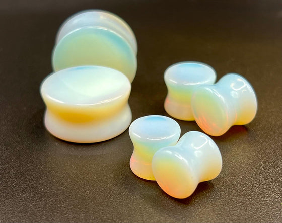 Opalite Plugs – Double Flare Natural Stone Gauges