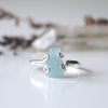Raw Blue Aquamarine Ring