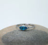 Blue Topaz Evil Eye Ring in Sterling Silver - Intuition + Protection