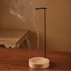 Oak & Brass Accent Upside Down Incense Stick Burner