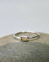 November Birthstone Stacking Ring - Citrine in Sterling Silver
