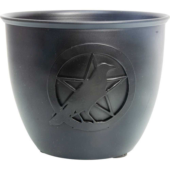 Smudge Pot-Cast Iron Raven & Pentacle 5"