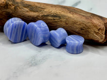  Blue Lace Plugs – Double Flare Natural Stone Gauges