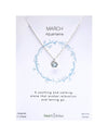 March Birthstone Necklace in Aquamarine + Gold