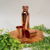 Pure copper set of bottle with 2 smooth cups ± 950 ml