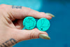Turquoise Howlite Plugs – Double Flare Natural Stone Gauges
