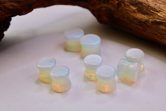 Opalite Plugs – Double Flare Natural Stone Gauges