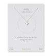 April Birthstone Necklace in Cubic Zirconia + Sterling Silver