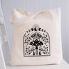 Celestial Tote Bag - Moon Phases & Mushroom