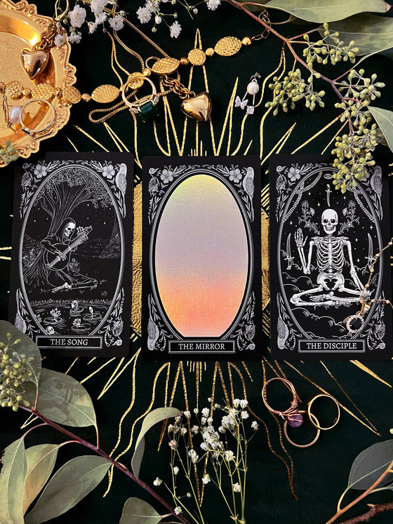 The Mirror Oracle, a 50-card Oracle Deck and Guidebook
