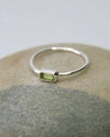 August Birthstone Stacking Ring - Peridot in Sterling Silver
