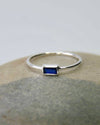 September Birthstone Stacking Ring - Sapphire in Sterling Silver