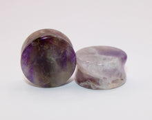  Amethyst Plugs – Double Flare Natural Stone Gauges