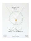 NOVEMBER Birthstone Necklace in Citrine + Sterling Silver