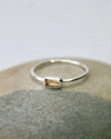 November Birthstone Stacking Ring - Citrine in Sterling Silver