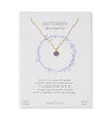 September Birthstone Necklace in Blue Sapphire + Gold