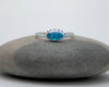Blue Topaz Evil Eye Ring in Sterling Silver - Intuition + Protection