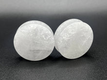  White Quartz Plugs – Double Flare Natural Stone Gauges