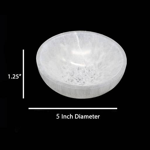 Round Selenite Smudge Bowl (5 in.)