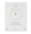 August Birthstone Necklace in Peridot + Gold
