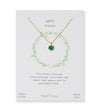 May Birthstone Necklace in Emerald + Gold