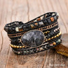 Natural Black Labradorite & Picasso Jasper Wrap Bracelet