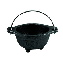  Triple Moon Cast Iron Cauldron Bowl w/ Hanger (4 in.)