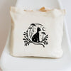 Celestial Cat Tote Bag - Moon & Mushroom