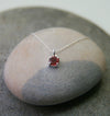 OCTOBER Birthstone Necklace in Pink Tourmaline + Sterling Silver
