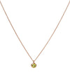 August Birthstone Necklace in Peridot + Gold