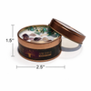 Amethyst scented candle in a tin with dimensions displayed