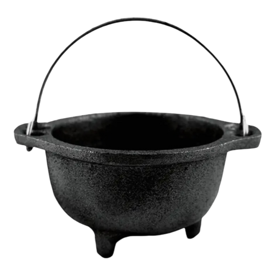 Plain Cast Iron Cauldron Bowl w/ Hanger (4 in.)