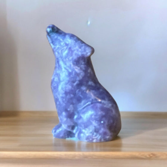 Wolf Crystal Carving