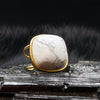 Natural Brazilian Stone Adjustable Statement Rings