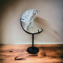  Clear Quartz Moon (in stand)