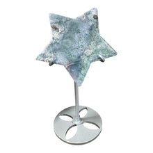  Moss Agate Star in Stand