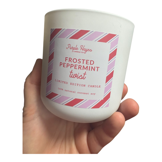 Frosted Peppermint Twist Crystal Candle (Limited Edition)