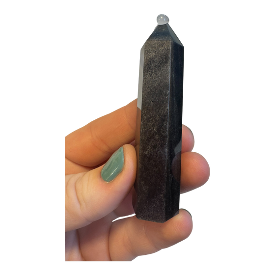 Silver Sheen Obsidian Tower