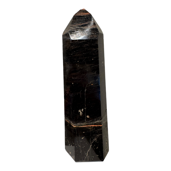 Black Tourmaline with Iron Tower