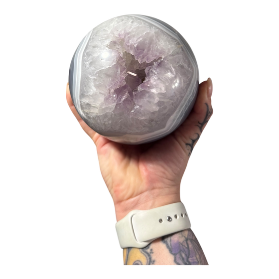 Amethyst Agate Sphere