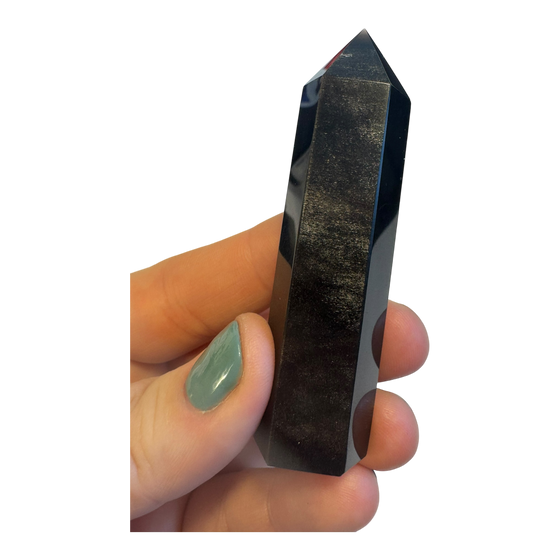 Silver Sheen Obsidian Tower