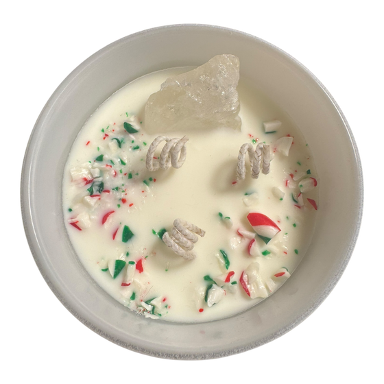 Frosted Peppermint Twist Crystal Candle (Limited Edition)