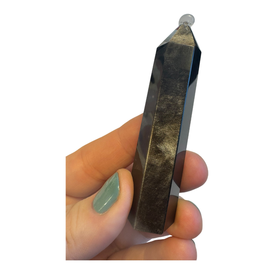 Silver Sheen Obsidian Tower