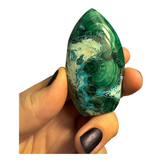 Chrysocolla Malachite Flame